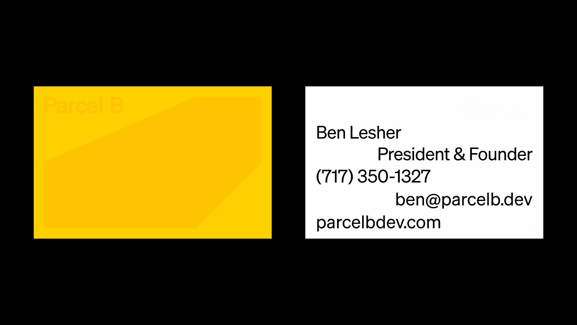 business card front and back