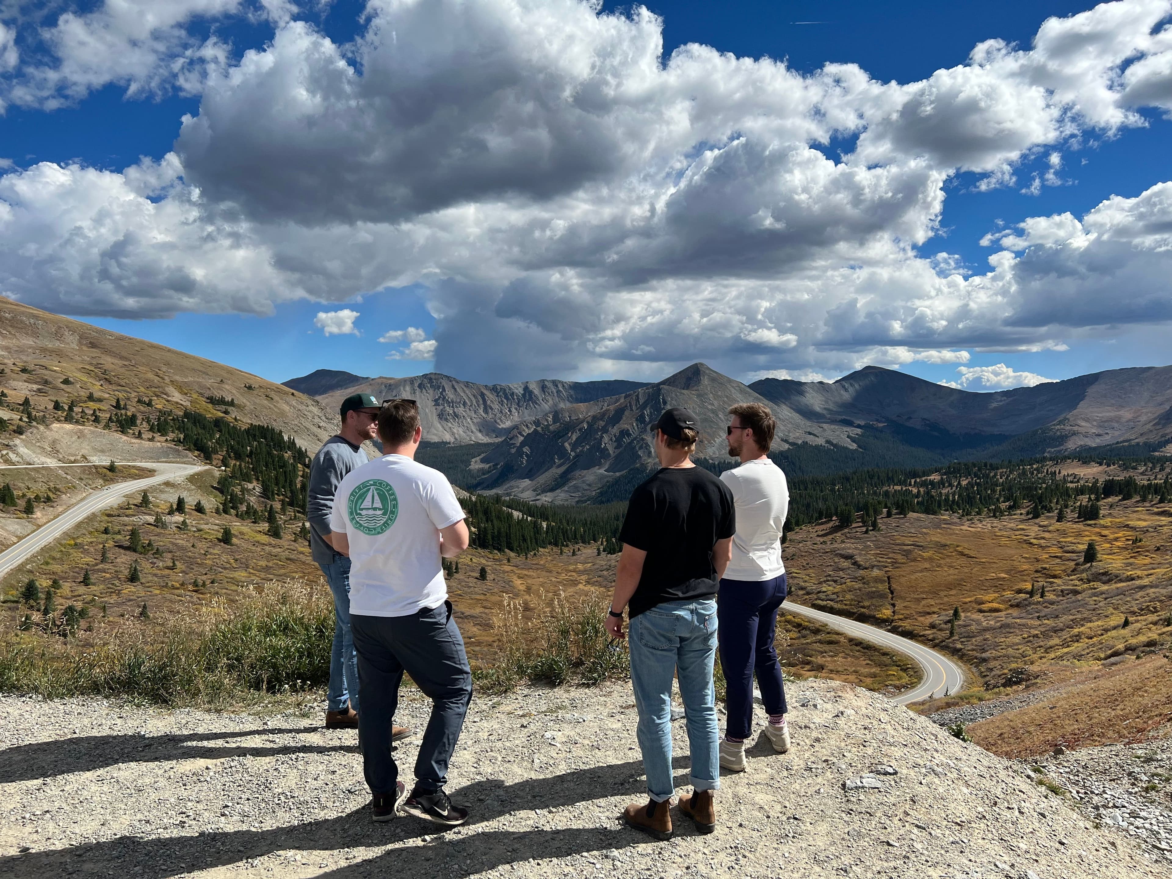 friends at a mountain overlook